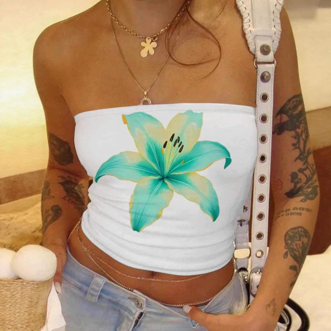 Women's Floral Bandeau Top
