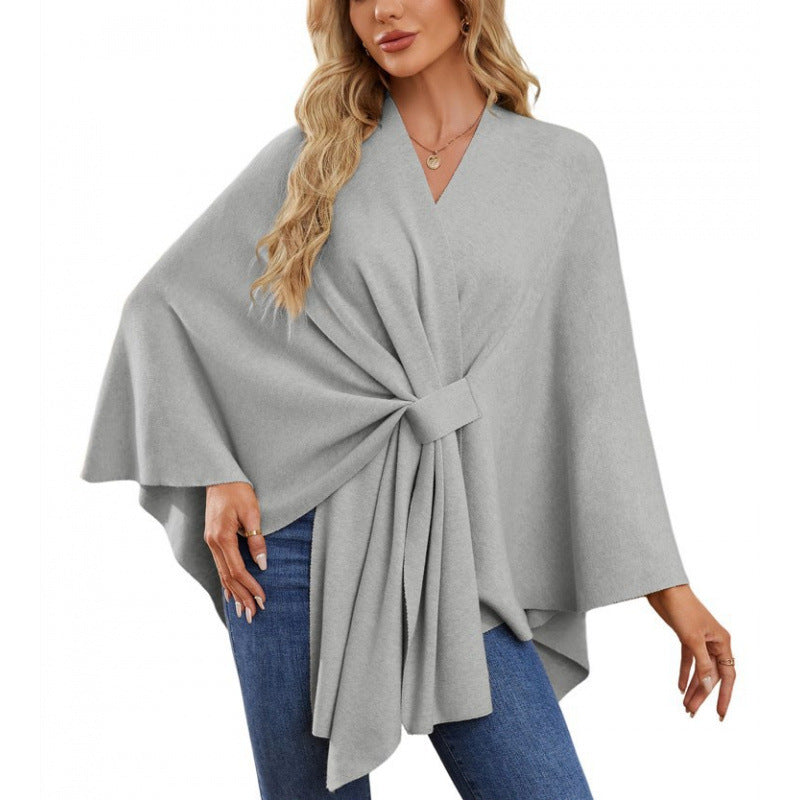 Women's Fashionable Wrap Coat with Trendy Design
