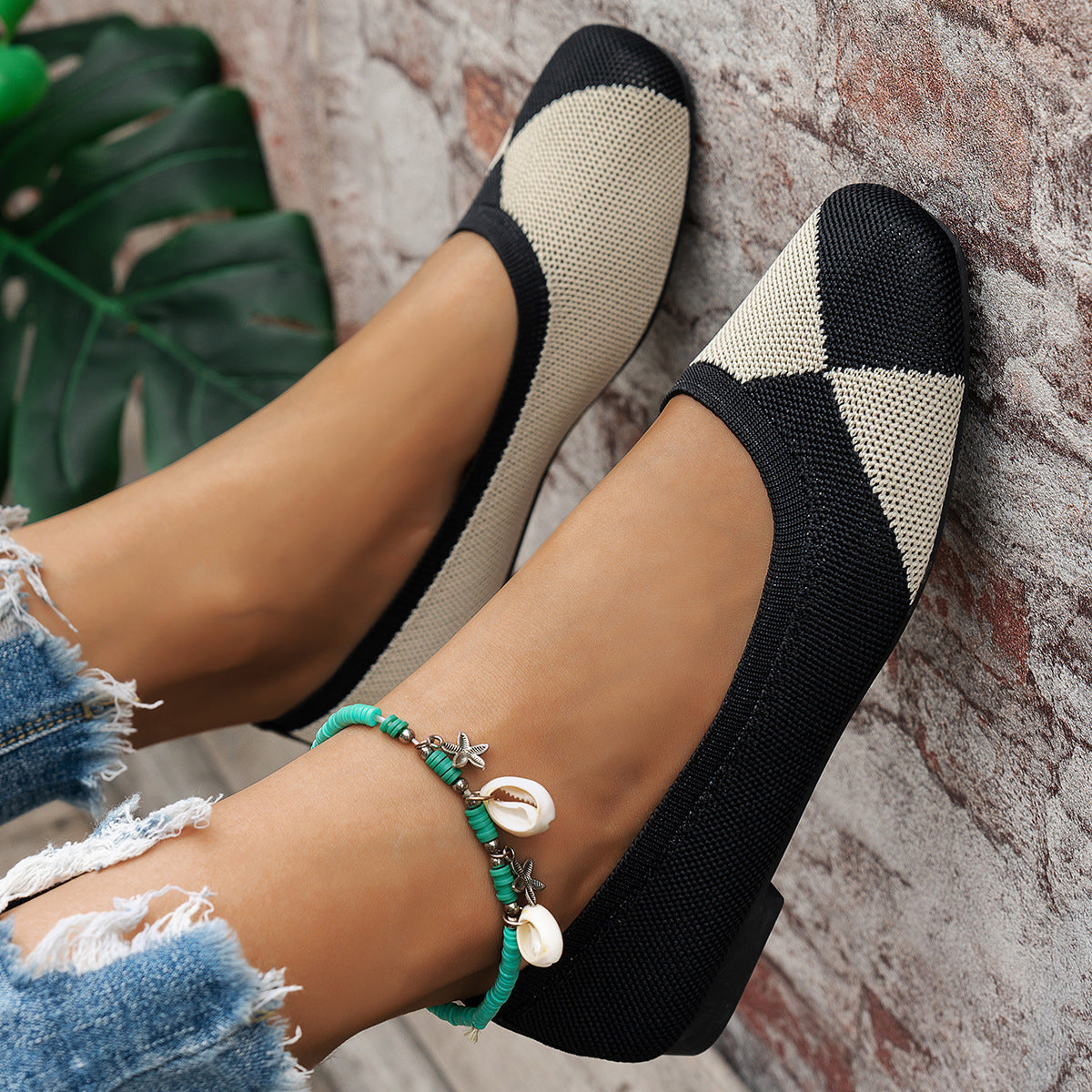 Women's Mesh Ballet Flats with Flexible Footbed