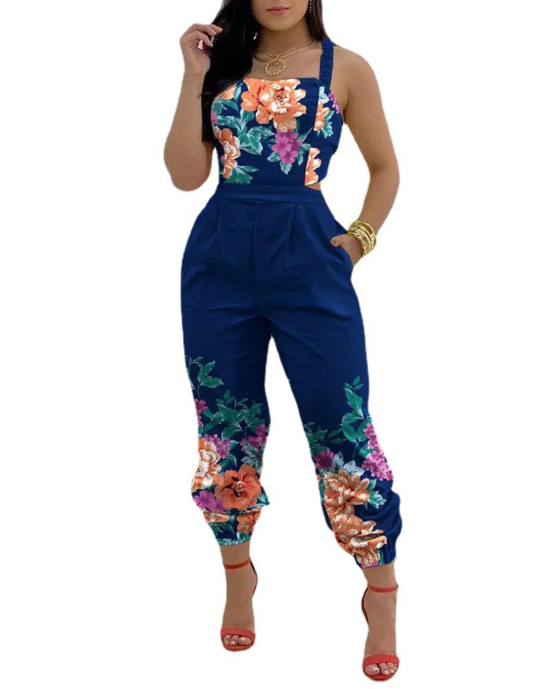 Casual Women's Jumpsuit with Floral Design