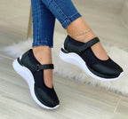 Women's Breathable Sports Shoes with Velcro Cuff
