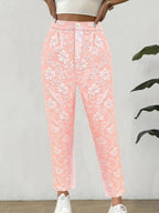 Women's Floral Print Pants in Elegant Casual Style