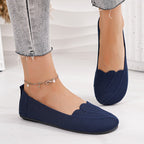 Women's Ballet Flats with Scalloped Edge