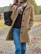 Women's Fashionable Blazer Coat with Classic Lapel