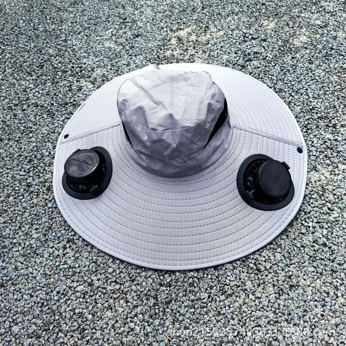 Air-Cooled Sun Hat with Removable USB Fans and Neck Protection