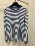 Women's Striped Long-Sleeve Shirt with Crew Neck