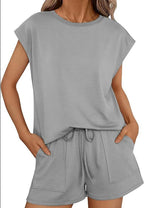 Women's Casual Two-Piece Set with Pockets and Loose Fit