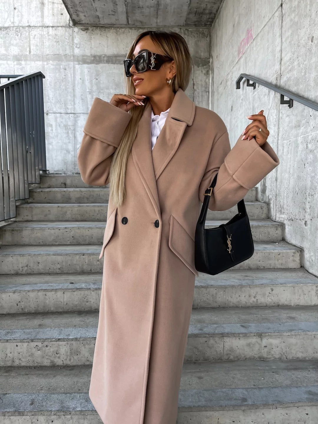 Women's Elegant Oversized Wool Coat