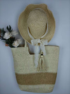 Straw Hat with Lace Band