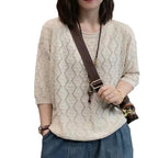 Women's Fine Knit Textured Sweater