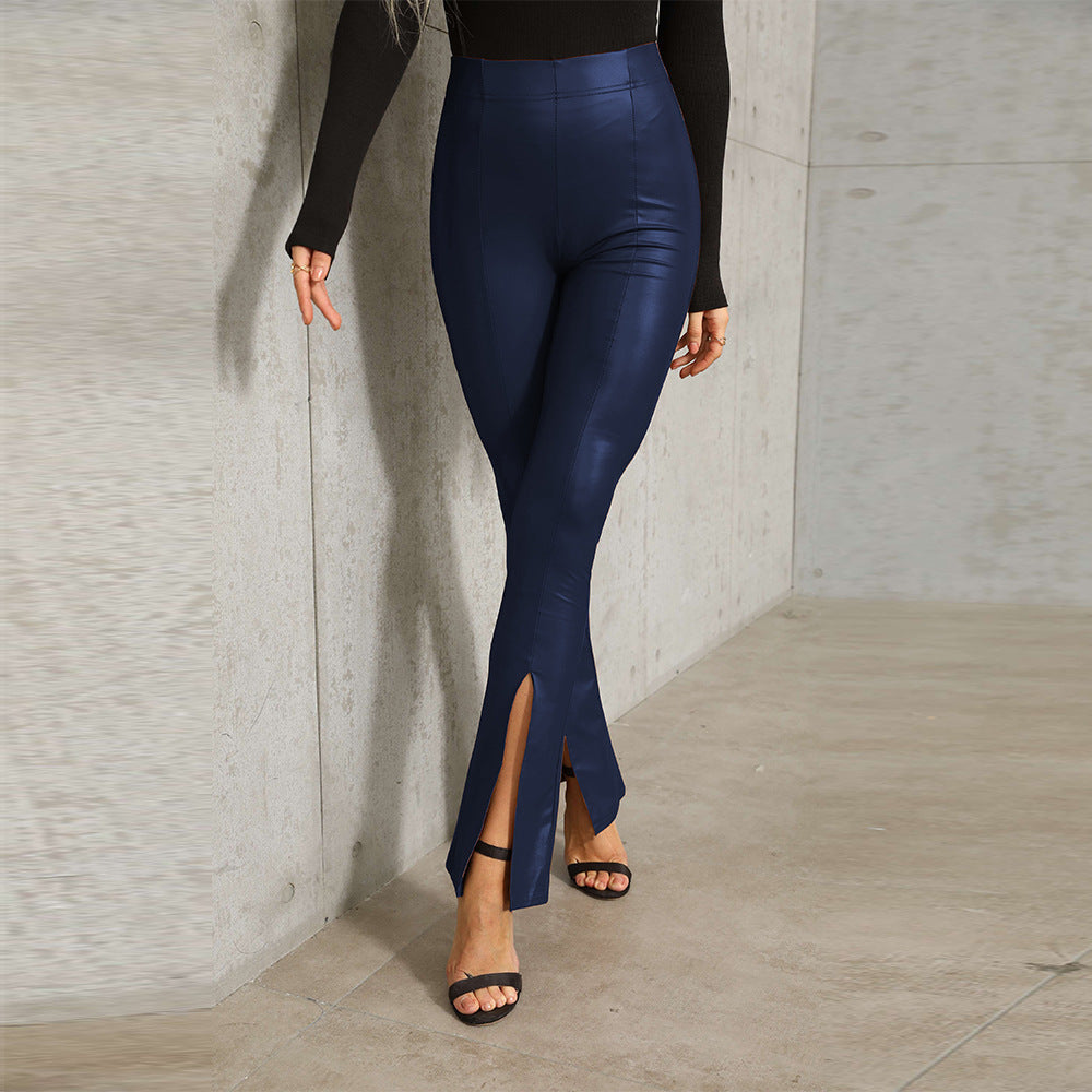 Women's High-Rise Leggings with Side Slits