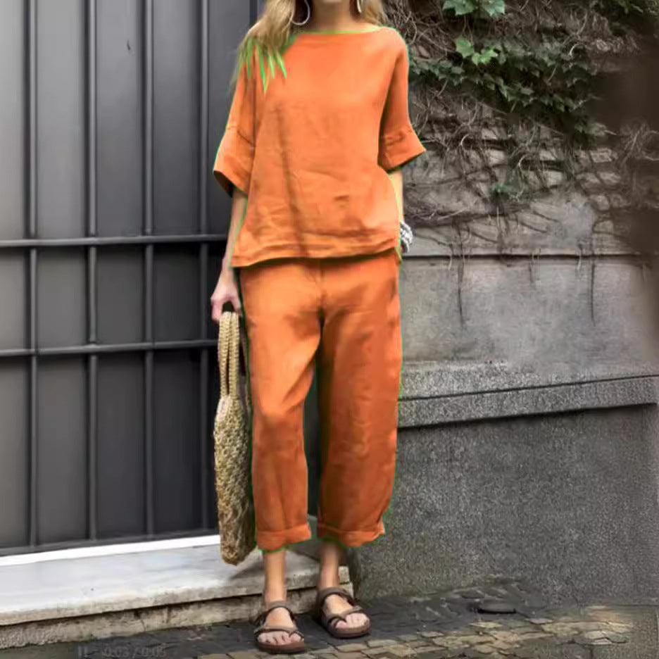 Women's Casual Lounge Set in Breathable Fabric