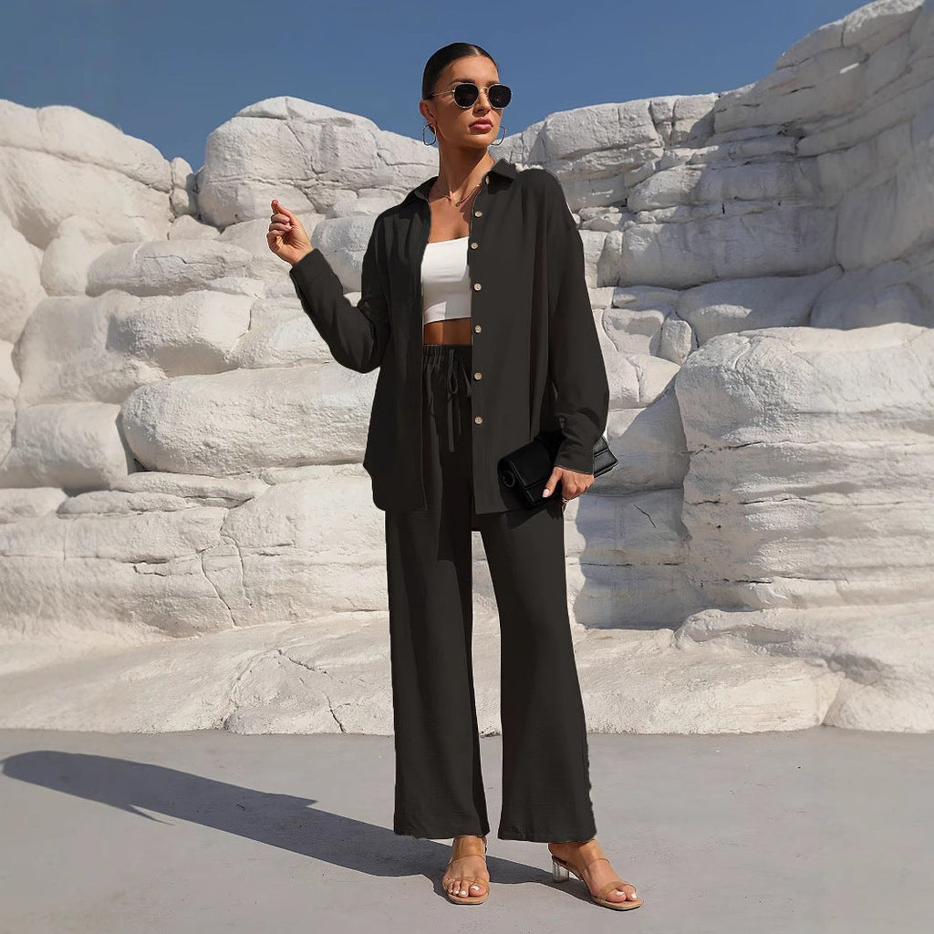 Breathable Textured Two-Piece Set