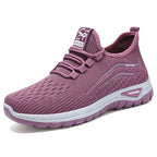 Women's Breathable Casual Sneakers with Elastic Fit and Cushioned Sole