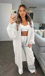 Women's Casual Knit Coat with Deep Pockets