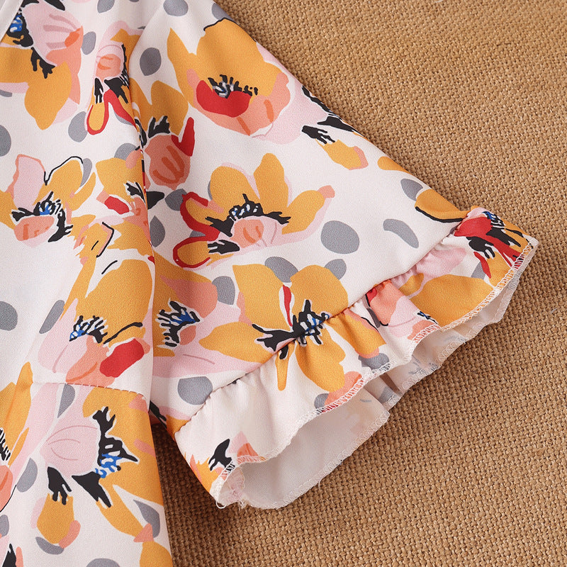 Women's Blouse with Floral Design