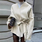 Women's Elegant Wrap Jacket with Belt
