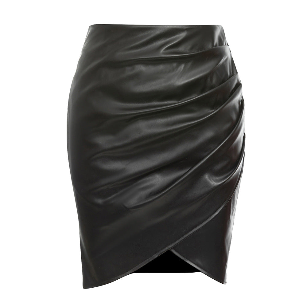 Women's Skirt with Asymmetrical Draping