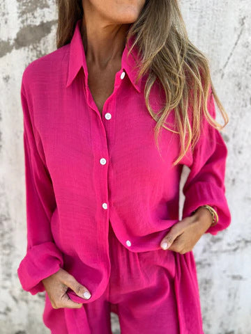 Oversized Blouse and Shorts Set