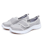Women's Breathable Slip-On Sneakers with Practical Hook-and-Loop Closure