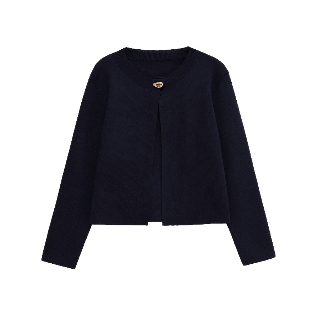 Women's Elegant Cardigan with Decorative Button Details