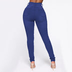 Women's High-Waist Destroyed Detail Jeans