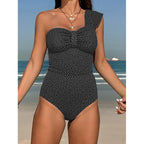 Women's Asymmetrical Ruffled One-Piece Swimsuit