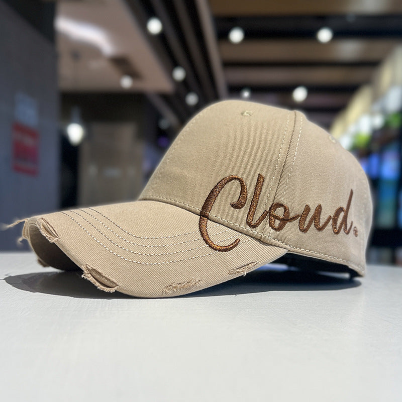 Men's Vintage-Inspired Distressed Baseball Cap
