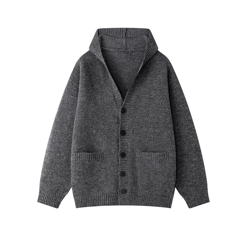 Women's Cozy Cardigan with Open Collar and Practical Pockets
