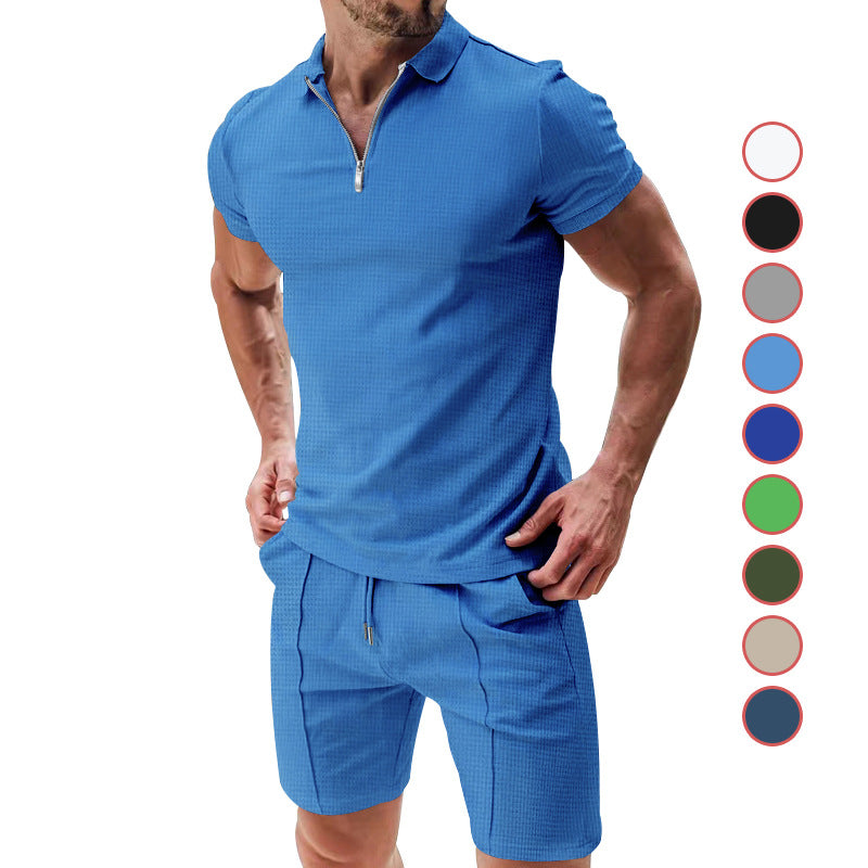 Men's Polo Shirt and Chino Shorts Set