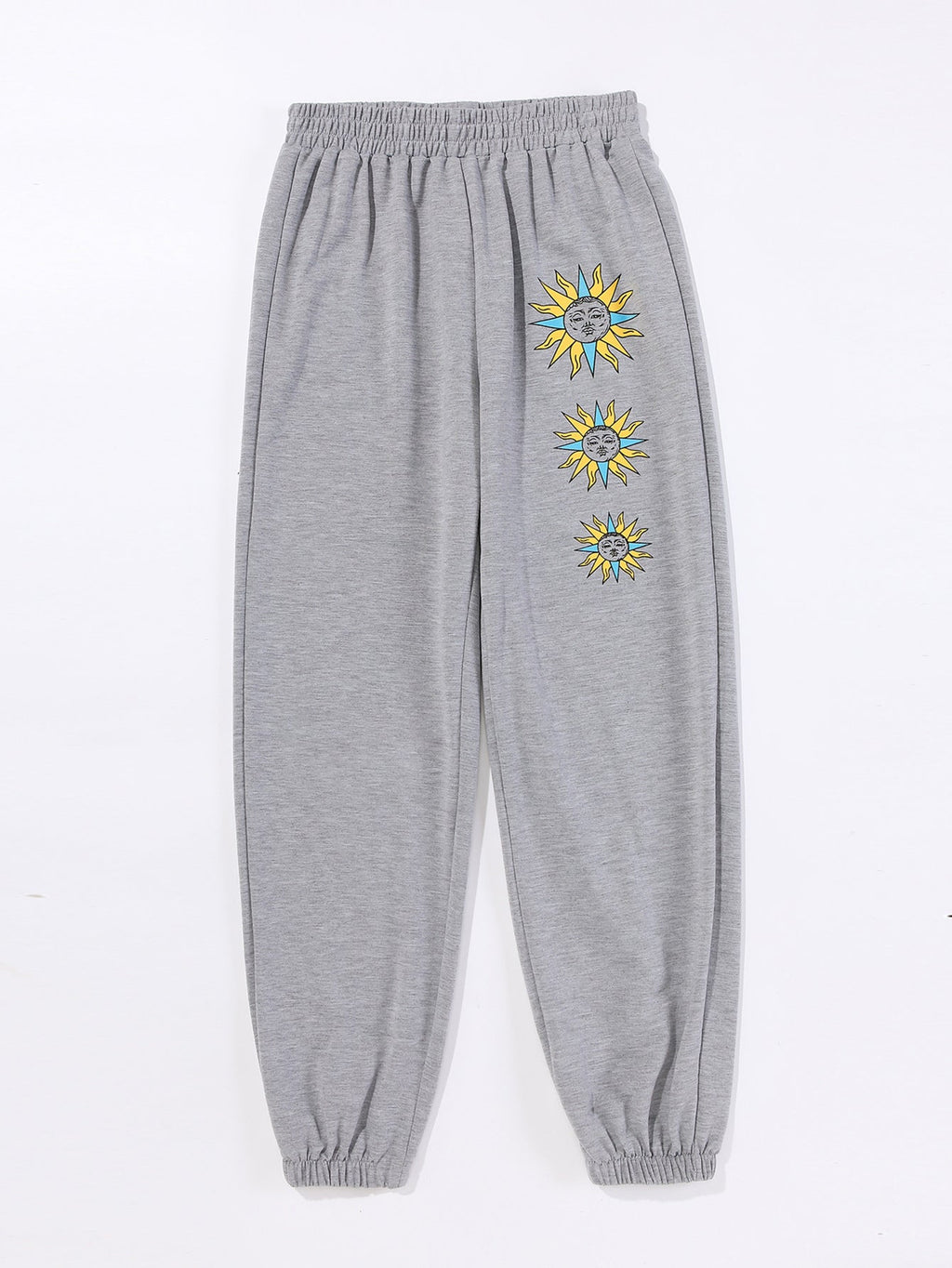 Women's Casual Pants with Colorful Graphic Design