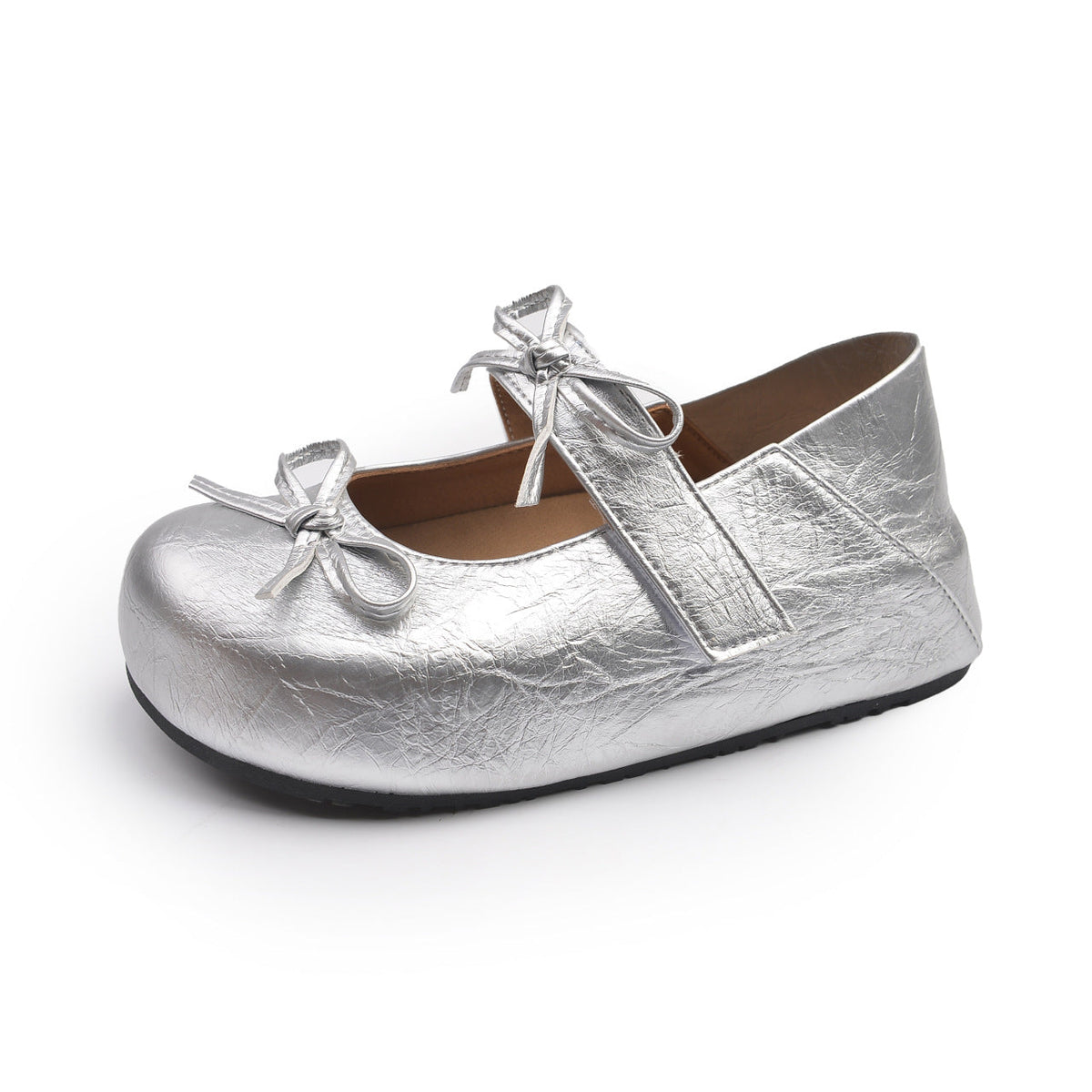 Women's Ballet Flats with Elegant Knot Closure and Non-Slip Sole