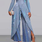 Glamorous Functional Jumpsuit with Shimmer Effect