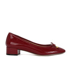 Women's Ballet Flats with Bow Detail and High-Gloss Surface