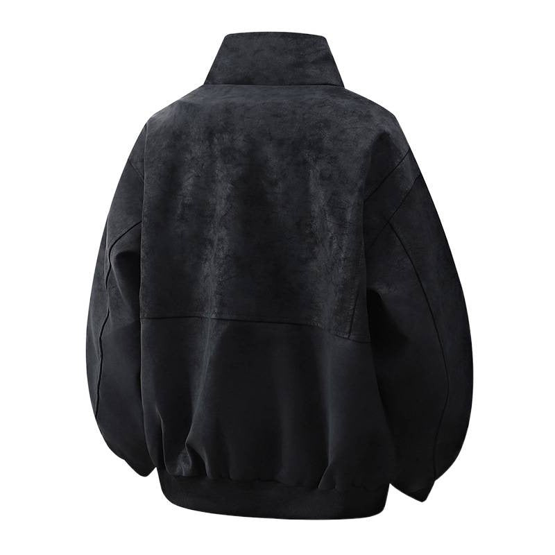 Women's Designer Transitional Jacket with High Collar and Practical Zipper Pockets