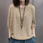 Women's Fine Knit Textured Sweater