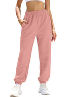 Women's Casual Pants with Elastic Waist and Practical Pockets