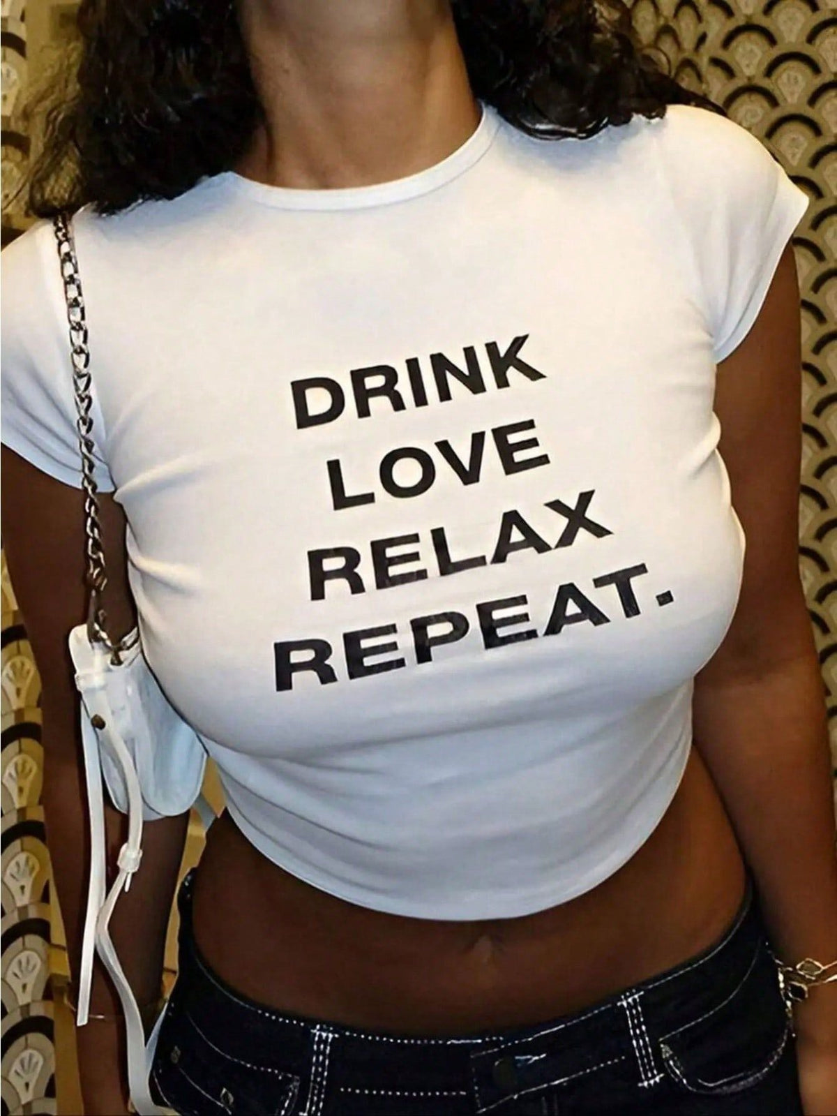 Women's Slogan Crop T-Shirt