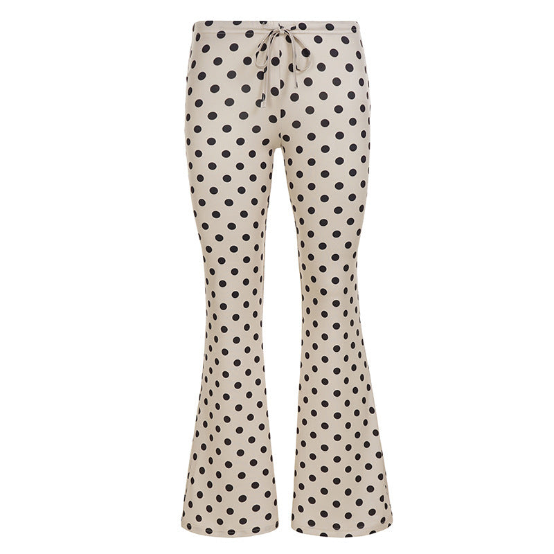 Women's Polka Dot Flared Pants