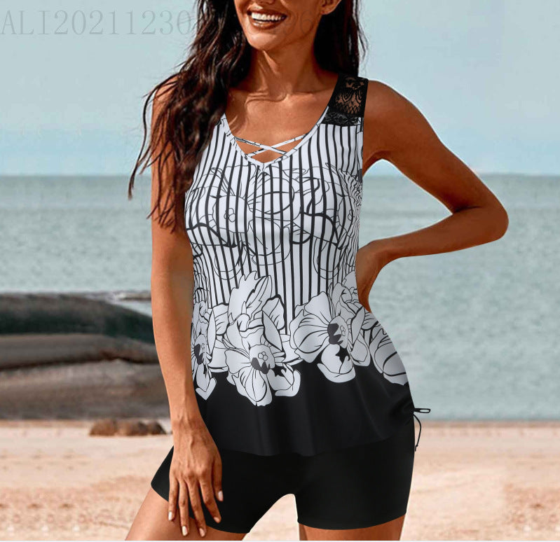Women's Swim Top with Lace Detail