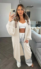 Women's Casual Knit Coat with Deep Pockets