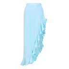Women's Swimsuit with Voluminous Ruffles and Elegant Maxi Skirt