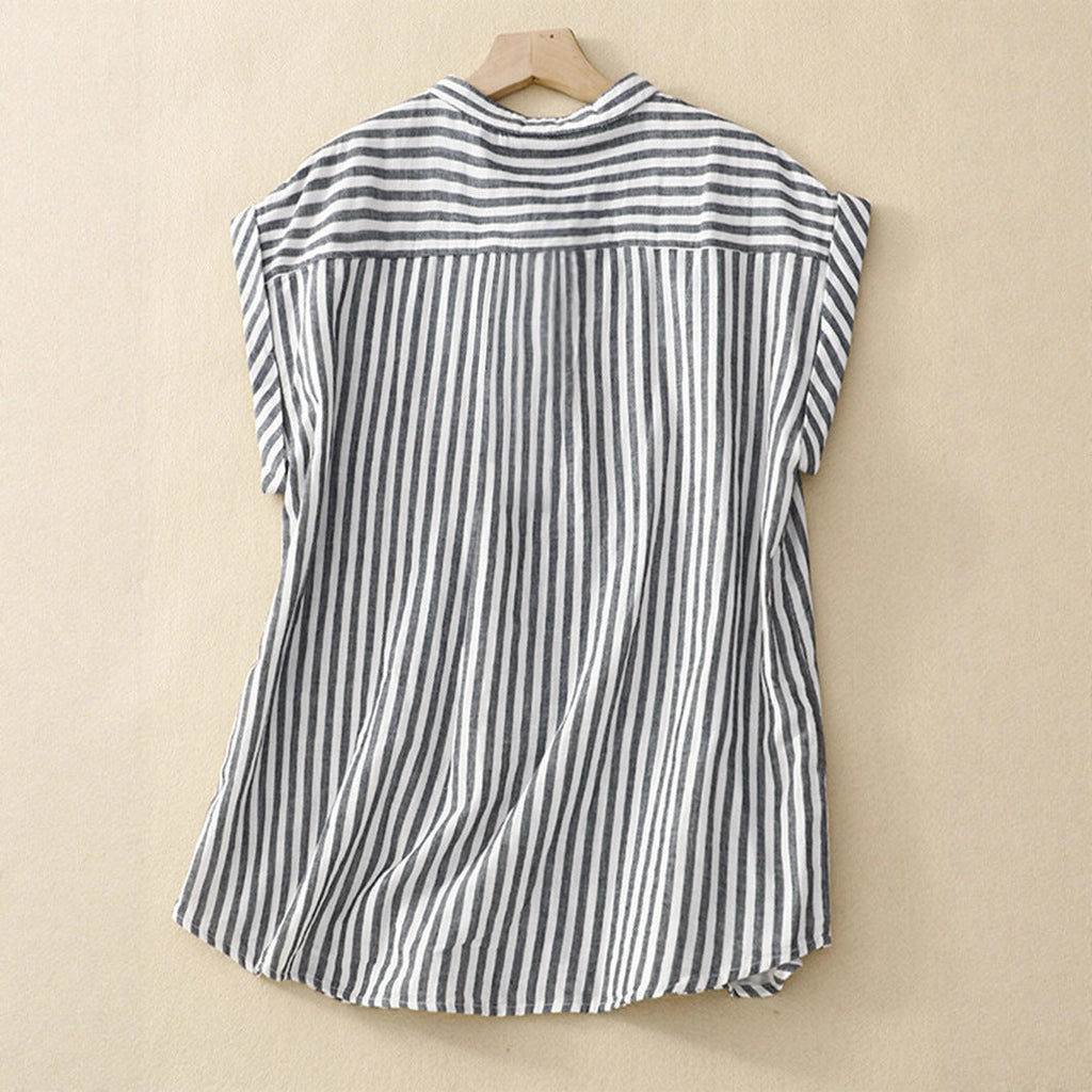 Casual Striped Button-Down Shirt