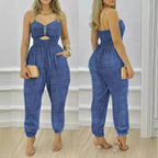 Women's Cut-Out Slim Leg Jumpsuit