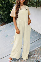 Women's Casual Overall with Pockets and Wide Leg