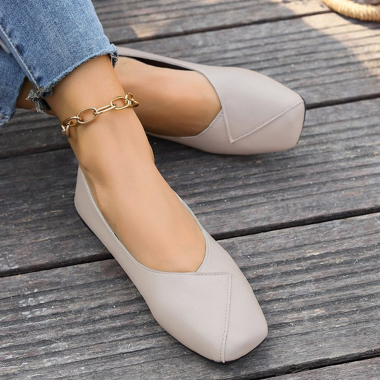 Women's Ballet Flats with Elegant Cross-Design and Comfortable Insole
