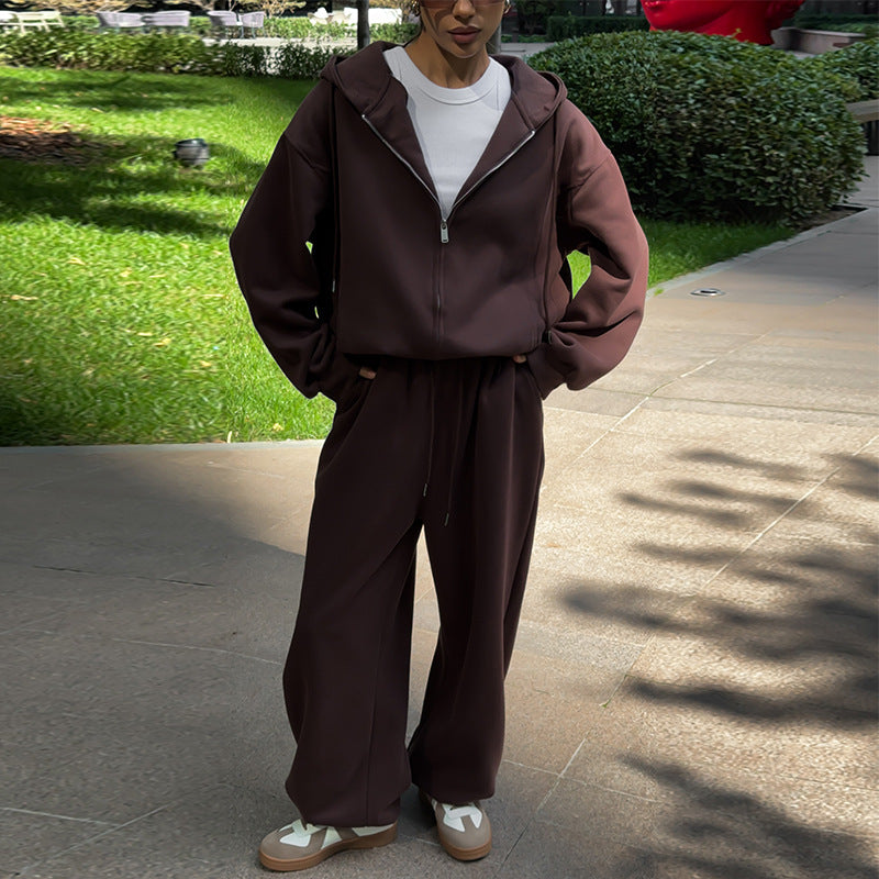 Women's Fashionable Leisure Hoodie Suit
