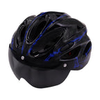 Lightweight Ventilated Cycling Helmet with Adjustable Fit System and Removable Visor