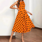 Women's Polka-Dot A-Line Dress