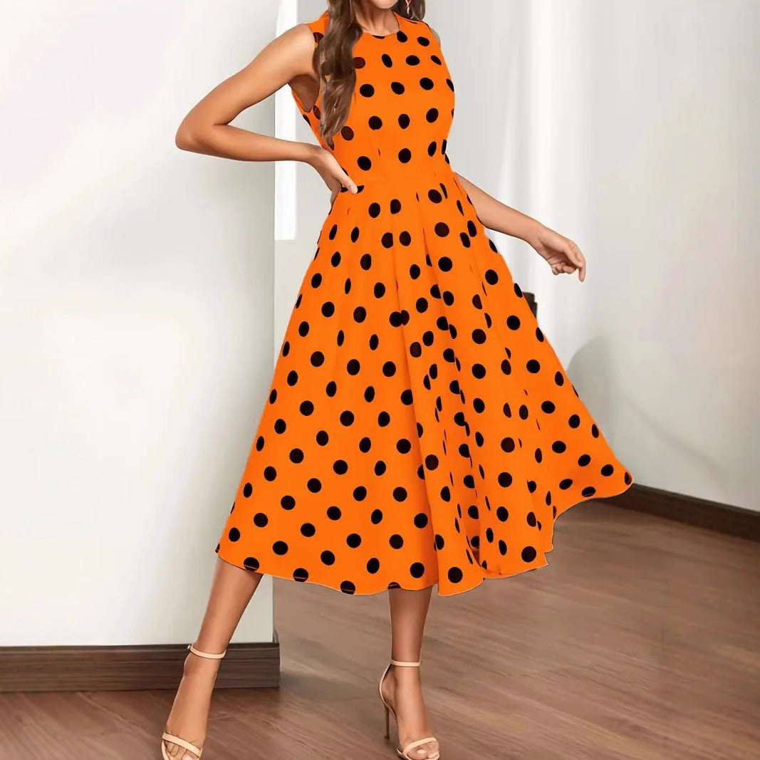 Women's Polka-Dot A-Line Dress